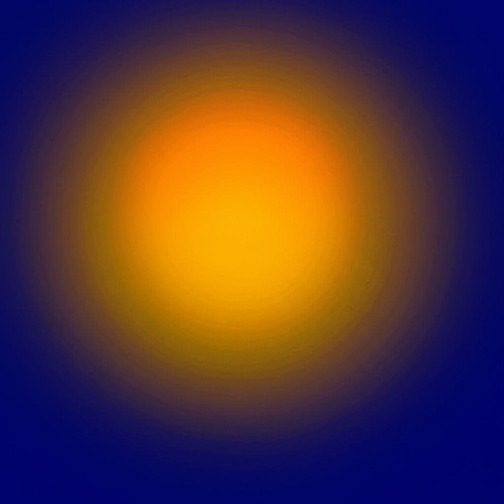 Warm golden light fading into blue darkness from the edges